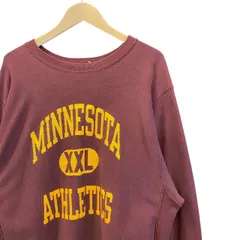 80s ビンテージ チャンピオン リバースウィーブ ラバープリント スウェット 3段 XXL バーガンディー USA製 80年代 vintage アメリカ製 トリコタグ カレッジプリント