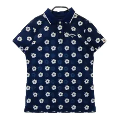 サイズ：S CALLAWAY キャロウェイ  半袖ポロシャツ 花 総柄 ネイビー系 [240101484497] ゴルフウェア レディース ストスト