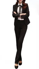 パンツスーツセットアップ Bタイプ ブラック(L）×2着　レディ－ス ビジネス（胸ポケあり）2着セット