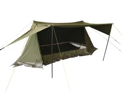 希少入手困難品【極上品・緑ボタン】ノルウェー軍幕 木製ポール一式付き