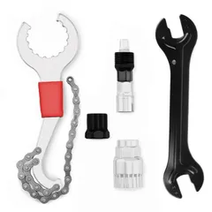 ＦＵＫＵＭＩＤＯ 自転車用 工具セット マルチ ツール 六角レンチ 工具 修理キット チェーンカッター ボトムブラケット スプロケット 5点 セット タイプC [5点セット タイプC]のサムネイル