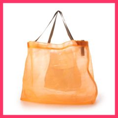 レディース 新品 LINKABL ネオンビーチバッグ オレンジ プールバッグ 