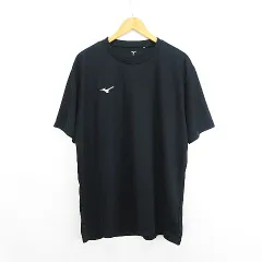 ミズノ MIZUNO Tシャツ カットソー 半袖 クルーネック ロゴ 大きいサイズ 4XL ブラック スポーツウェア ※EKM
