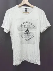 ◇ adidas アディダス イラスト プリント 半袖 Tシャツ カットソー ホワイト レディース メンズ P  【1407260031499】