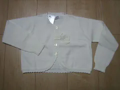 ★5 新品 未使用 銀座サエグサ sayegusa アウトレット 子供服 女の子 5歳 110cm 長袖 カーディガン 白 フォーマル 受験 面接 通園 通学 通塾 春 夏 秋 トップス ガールズ 女児 キッズ 【中古】 ユーズド リサイクル