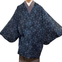 R-1302　和装コート　夏コート　道中着　裄65センチ　レディース　透け感あり　一部しつけ糸付き