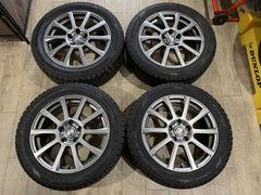 【2503001】スタッドレス B-win 17インチ 7J +38 PCD114.3 5H + DSX-2 215/55R17 2014年 クラウン マークX プリウスα カムリ エスティマ アルファード デリカD5 レクサス HS 等