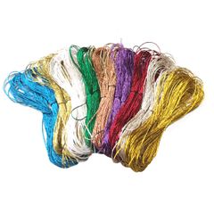 【在庫処分】まとめ買いオリジナルセット ラメ入り刺繍系 金属光沢 カラー 18束 12本綴 刺しゅう糸 216本