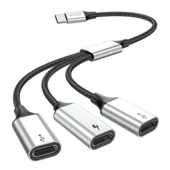 新品 USB Cから3USB USB Cマザーアダプタ USB 3 分岐器Yケーブル USB C2.0 Cポートハブ充電器 電源分岐アダプタ 3-in-1 Mac、Xbox 分岐器 One C Series MOGOOD X/S、PS4、PS5、ノートパソコン