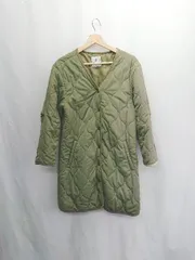 ◇ ⊇ nano universe ナノ ユニバース パイピング キルティング 長袖 コート サイズF カーキ レディース E  【1503050034050】