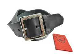 栃木レザーベルト　黒　ニッケル鍍金（めっき）バックル　４０ｍｍ幅　一枚革