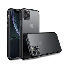 iPhone 11 Pro Max ケース 6.5インチ 米軍MIL規格取得 耐衝撃 半透明 マット加工 (ブラック iPhone 11 )