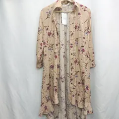 ◇ ⊂ fifth フィフス 花柄 長袖 ロングガウン サイズS ブラウン系 レディース E  【1505220009738】