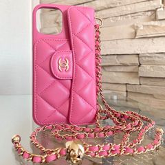 シャネル iPhoneケース　マトラッセ ピンク iPhone12 PRO