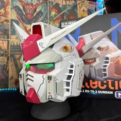 国内発送 ガンダム ヘルメット LED発光 セリフ内蔵 ベース台座なし