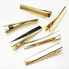 Q-169 ヘアクリップ 6本セット 【ブロンズゴールド】 前髪 クリップ バレッタ くちばし ヘアピン 髪留め 髪止め リボン ヘアークリップ ヘアアレンジ シンプル アクセサリー パーツ ハンドメイド