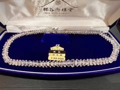 遺品 英雅堂クリスタル トライアングルカット ネックレス 留金 k14 