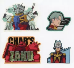 【中古】シール・ステッカー 集合(大：白いガンダム/シャア専用ザク) ダイカットステッカーセット 「一番くじ 機動戦士Gundam GQuuuuuuX(ジークアクス) vol.2」 G賞