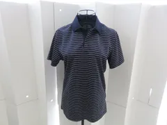 UNIQLO ポロシャツ 紺 ストライプ (製番:1)