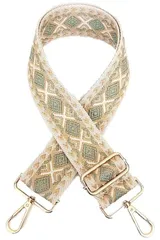 【在庫処分】STRAP BAG 刺繍 柄 肩紐 交換用 付け替え SHOLDER 単品 ワイド 太め 幅広 肩掛け ベルト エレガント ショルダー バッグ ショルダーストラップ エスティメイション] [Estimation