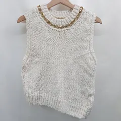 ◇ ⊇ ZARA ザラ ニット ベスト サイズEUR L USA L MEX 30 オフホワイト系 レディース E  【1506110005595】