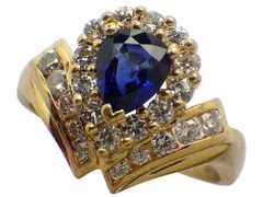 サファイア ダイヤモンドリング 18K 5.04g 10号　Jewelry Sapphire0.80ct Dia0.59ct Ring