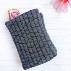 折りたたみポケットティッシュ キーホルダー ヌビ×インド刺繍リボン No.2