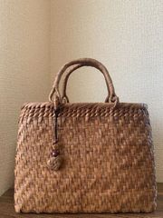 極美品 公長バッグ 竹編み 竹かごバッグ 巾着 ハンドバッグ 楕円形 箱