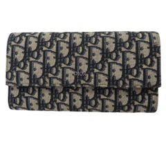 【中古】 DIOR ディオール ジャガード ロングラップウォレット ベージュ ブラック 長財布 2ESBC312YSE A2403938 【無料ギフトラッピング承ります】