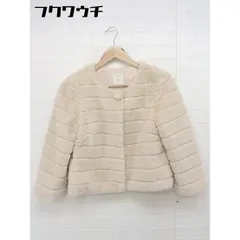 ■ AG by aquagirl エージー バイ アクアガール フェイクファー ノーカラー ジャケット ベージュ レディース  【中古】 【1106010003259】のサムネイル