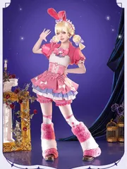 新品未使用 第五人格 コスプレ衣装 赤夫人 チアリーダー かわいいデザイン コスチューム 完全セット 高品質 撮影用 イベント用 仮装 パーティー 舞台衣装 ハロウィン 推し活 女性用のサムネイル