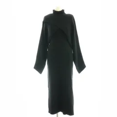 マウジー MOUSSY 23AW SWITCHING RIB KNIT ドレス ワンピース ロング ノースリーブ ニット セーター 長袖 2 黒 ブラック /NR ■OS