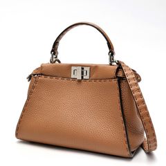 フェンディ / FENDI　ピーカブー ミニ / ショルダーバッグ　セレリア レザー　8BN244　キャメル系 【中古】 商品番号 S-158266