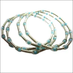 スプリング キラキラ ビーズ付き ブレスレット 4本組