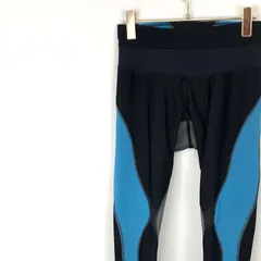 【MIZUNO（ミズノ）】スポーツタイツ パンツ メンズ Mサイズ コンプレッション サイクリング ランニング トレーニング ジム フィットネス 吸汗速乾 ストレッチ ブルー×ブラック  美脚 スポーティ シンプル おしゃれ 快適 スポーツウェア