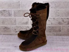 MH839 キッズ UGG オーストラリア レースアップブーツ 茶 17.5cm