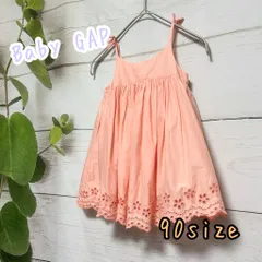 【美品】Baby GAP ベビーギャップ  ピンク 刺繍 ワンピース 90 女の子 キッズ ブランド 夏服　古着