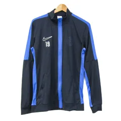 ナイキ ジャージ ジャケット アウター ドライフィット サッカー スポーツウエア メンズ Mサイズ 紺×青 NIKE 【中古】