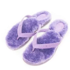 アグ オーストラリア UGG australia Fluffie フラッフィー ビーチサンダル トングサンダル ファー 23.0cm 紫 パープル 1684 /AH1 ■GY19