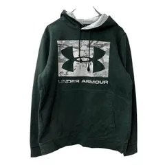UNDER ARMOUR プリントスウェット パーカー S グリーン アンダーアーマー フーディー プルオーバー 古着卸 アメリカ仕入 a708-6027