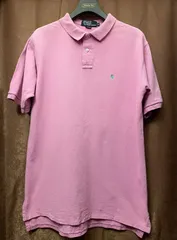 希少 MADE IN USA製 Polo by Ralph Lauren 半袖鹿の子ポロシャツ ピンクパープル Mサイズ