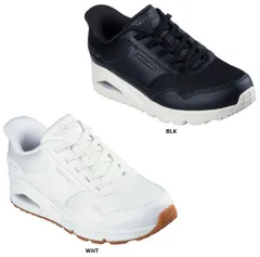 スケッチャーズ SKECHERS スリップインズ ウノ バンクシア UNO-BANKSIA レディース ストレッチシューレース 靴 スニーカー シューズ ウォーキング ジム 通勤 通学 運動靴  177117W BLK ブラック