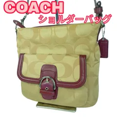 COACH　コーチ　ショルダーバッグ　サコッシュ　シグネチャー　ベージュ　パープル　ボルドー　肩掛け　斜め掛け　定番　人気