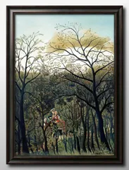 00055アンリ ルソーForest Rendezvous A3 サイズ ポスター アート おしゃれ 絵画 インテリア 北欧 イラスト マット紙 艶消し アートパネル 額 フレーム デザイン 壁掛け ギフト 新築祝い ディスプレイ 