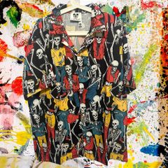 アバンギャルド 骸骨 メンズ 半袖 シャツ 柄シャツ 個性的 L XL 夏 新品未使用 レトロ 個性的 奇抜 エモい カットソー 攻め 前衛的 衣類 トップス お洒落 ハイデザイン 骨ストリート シャツ 速乾 デザインシャツ 柄 夏 男性 メンズ 新品