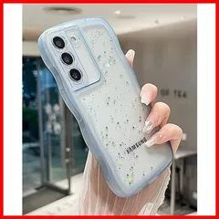 【速発送】LT Glx S21 ケース クリ T カバー ウェーブ おしゃれ 韓国 可愛い ウェーブ グリッター 透明 薄型 軽量 耐衝撃 滑り止め SC-51 / SCG09 スマホケース ワイヤレス充電対応 ストラップホール付き ギャラクシーS21 ケース