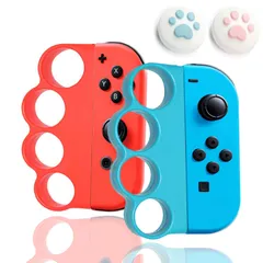 【新着商品】ジョイコン コントローラーグリップ Joy-Con用 ハンドル Switch 大人と子供向け Nintendo For 任天堂 グリップ コントローラー ボクシングゲームグリップ 対応 2個 (フィットボクシング) Boxing セット(赤&青)