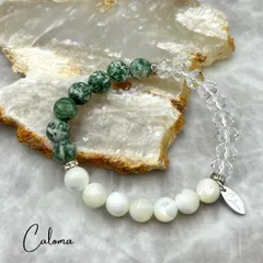 mix color bracelet (two stone+clear glass beads)▫︎▪︎天然石 パワーストーン ブレスレット▪︎▫︎