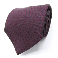 ピエールカルダン ブランド ネクタイ シルク 格子柄 メンズ パープル Pierre Cardin 【中古】