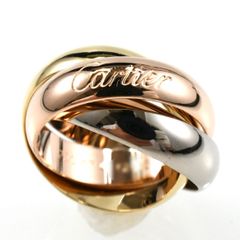 Cartier カルティエ トリニティリング LM ワイド K18 AU750 スリーカラー 3連リング SIZE:47 指輪